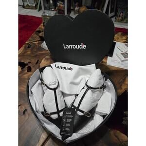 Larroudé Grace Flats – Women’s Size 10 – NWT – Handcrafted Leather T‑Strap Elega